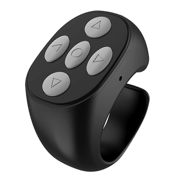 Fingertopps Trådlös BT Fjärrkontroll Multifunktionell Portabel Smart Sidvändare för Videovisning Svart
