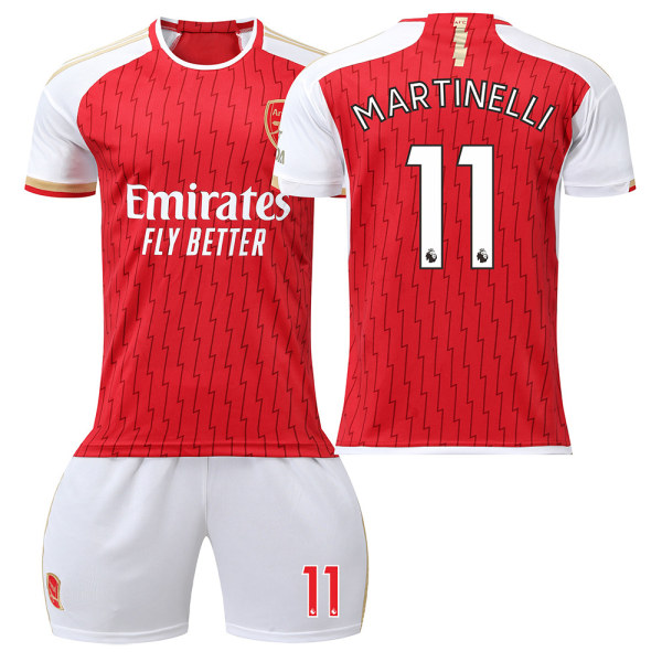 23-24 Arsenal Home Kids Football Kit med strumpor toppar och byxor 20 NO.11