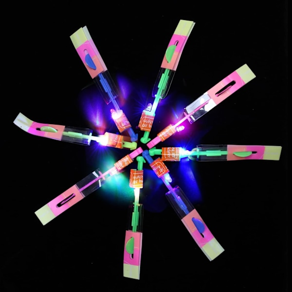 10-25 set LED Flygande Leksak, Slangbella + Självlysande Helikopter, Flygande Leksak Utomhusleksaker som Lyser i Mörkret Festtillbehör 20 st 10pcs