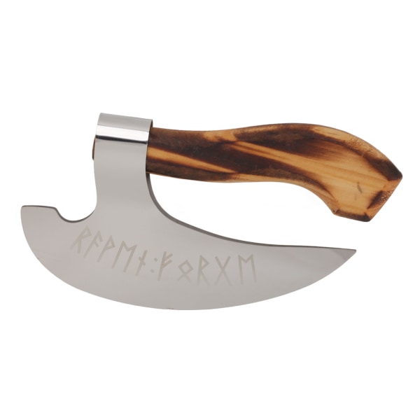 Pizza Cutting Axe Stainless Steel Handmade Viking Pizza Cutting Axe with Wooden Handle