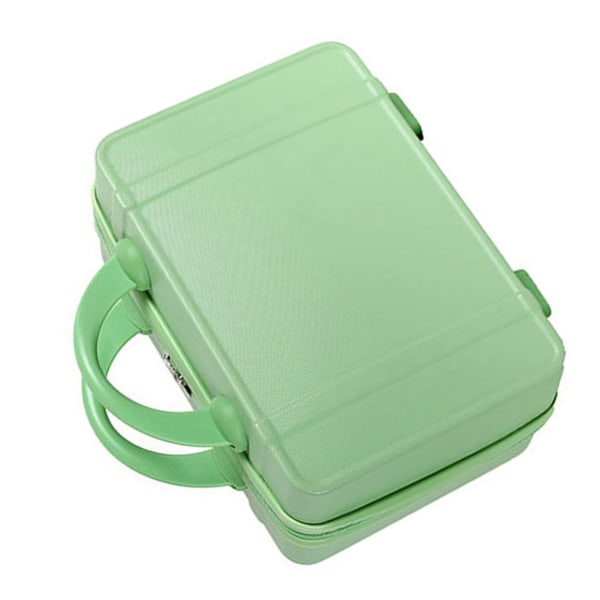 Litet handbagage hårt skal Portabelt moderiktigt bekvämt handtag sminkväska för resor Business Grön 14in