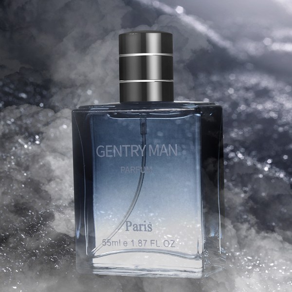 55ML lett parfyme for menn, forfriskende og langvarig cologne, egnet for dating og dagligliv, en perfekt julegave til ham Elegant blå + djup svart