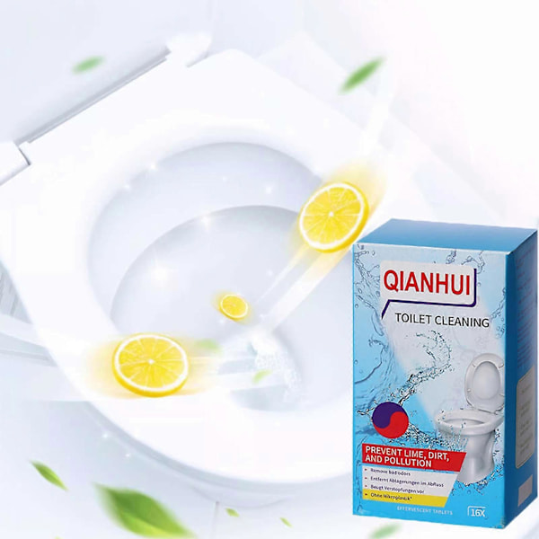 Toalettskålsrengöringstabletter med Citronduft - Qianhui Rengöring Badrum 1 förpackning