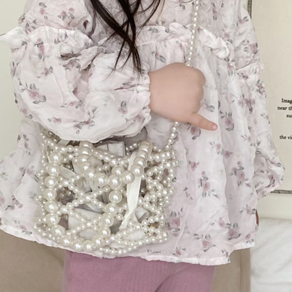 Handväska för små flickor i koreansk stil Söt Snygg Utsökt Lätt att bära Axelväska för barn Vertikal design Fri storlek