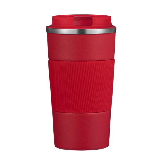 New 304 stainless steel coffee cup portable double-layer vacuum insulated cup business gift cup sports accompanying water cup 380ml red