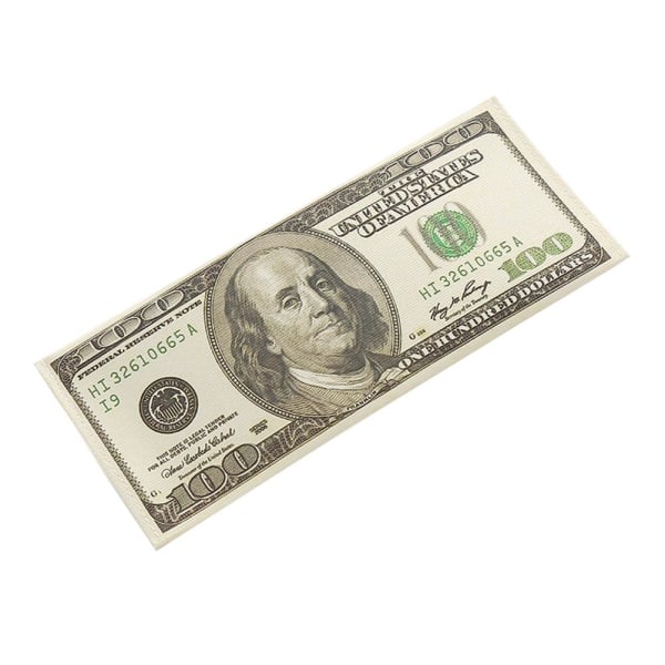 Slim Wallet Unisex US $100 Dollar Bill Bifold Card Holder Lommebok
