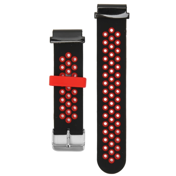 YQ Watch Band Silikon Hurtigutløsing Justerbar Sport Watch Smartwatch Rem Stropp Erstatning for Amazfit Falcon 22mm Svart Rød