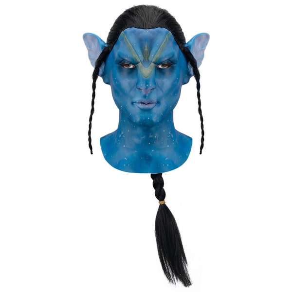 Halloween-naamari lateksipäänpäälliset valaisevat samalla Avatar-poikalla
