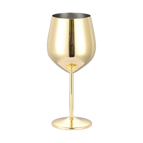 (Guld) Rödvinsglas i rostfritt stål, vinglas, champagneglas