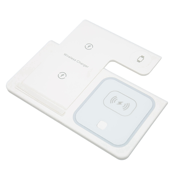 Trådløs oplader 3 i 1 trådløs opladningsstation til IPhone 13 12 11 XS XR XS X 8 Plus ure headsets hvid