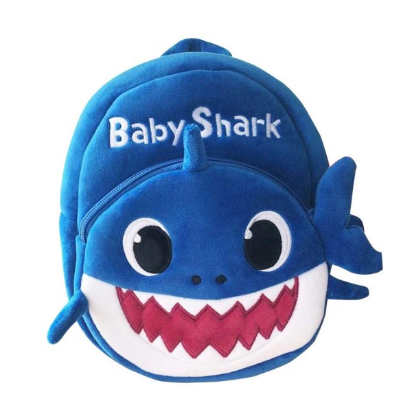 Kid Cute Shark Skolryggsäckar Soft Shark Plysch Ryggsäck för barn
