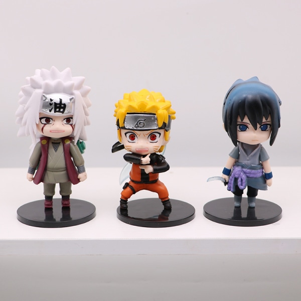 6st 11 cm stående Naruto figur tecknad Naruto Sasuke bil o
