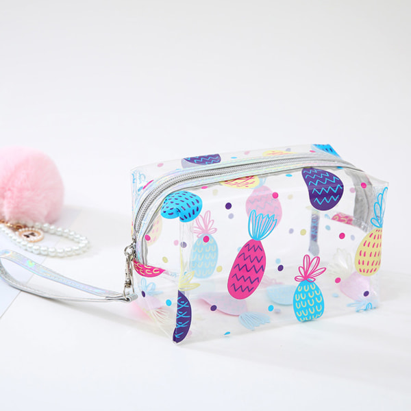 Cartoon Transparent kosmetiktaske Håndholdt kosmetiktaske Flamingo Transparent Wash Bag Dame Transparent Pouch