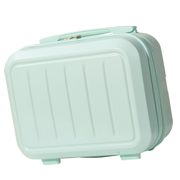 14-tums case Mini Slitstark förtjockad dragkedja Lager Mode kosmetisk låda för resor Blågrön 36cm / 14in