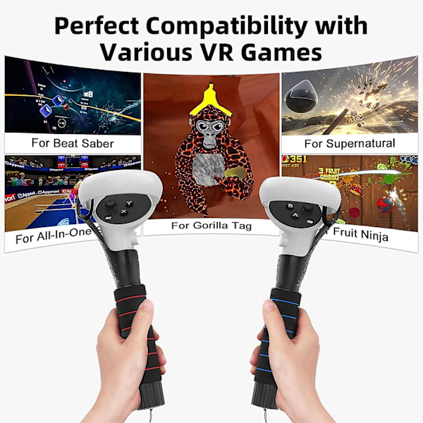 Gorilla Tag Lange Arme Forlængelsesgreb til Meta Quest 2 Quest Rift S Controller Beat Saber Håndtag Supernatural Spil