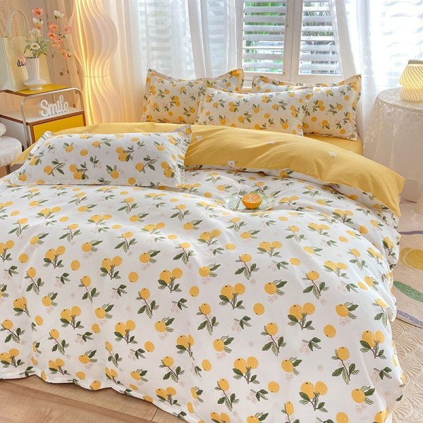 Children's adult style home quilt cover brushed skin-friendly cotton quilt cover thickened sheets to protect your sleep 150x200cm single quilt cover fruitful