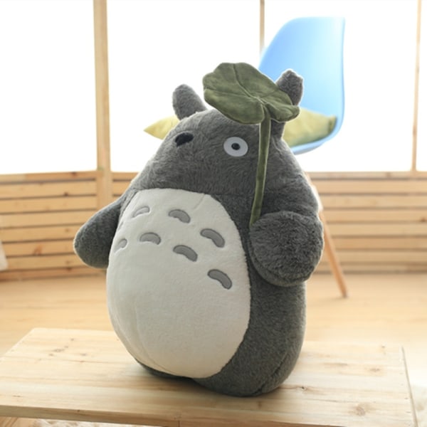 30/40 cm söt anime barn Totoro docka stor mjuk kudde plyschleksak lotus leaf chinchilla 30cm