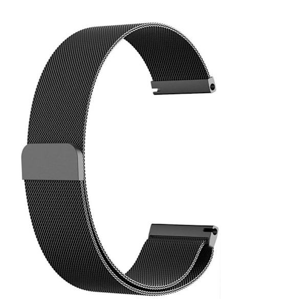 Milanese Loop Metallarmband för Smartwatch - Svart (22 mm)