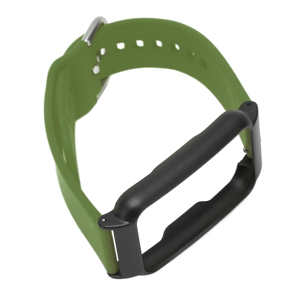 YQ Watch Band med fodral 20mm Vattentät Mjuk Silikon Justerbar Storlek Lätt för OPPO Free OD Grön med Svart Skal