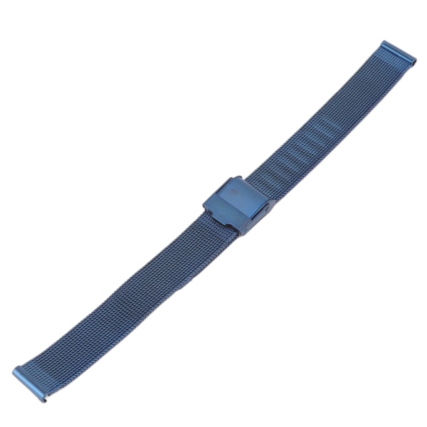 YQ Mesh Woven Stainless Steel Watchband Flexibel Ersättning Watch Strap Tillbehör för Män Kvinnor Blå 0.71in