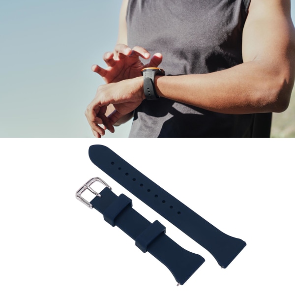 YQ Erstatning Sport Watch Band for Amazfit GTS 4 Hurtigutløsing Justerbar Silikon Watch Rem for 20mm Brede Lugger Klokke Blå