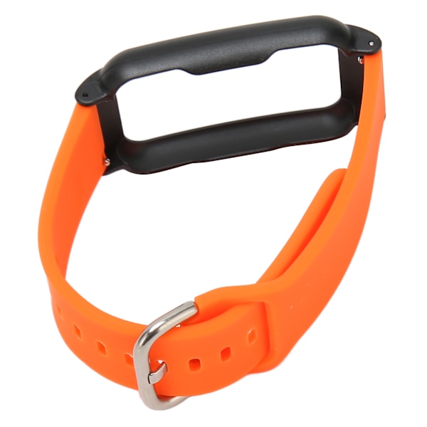 YQ Watch Band med etui 20mm Vandtæt Blød Silikone Justerbar Størrelse Letvægt til OPPO Free Orange + Sort Skal