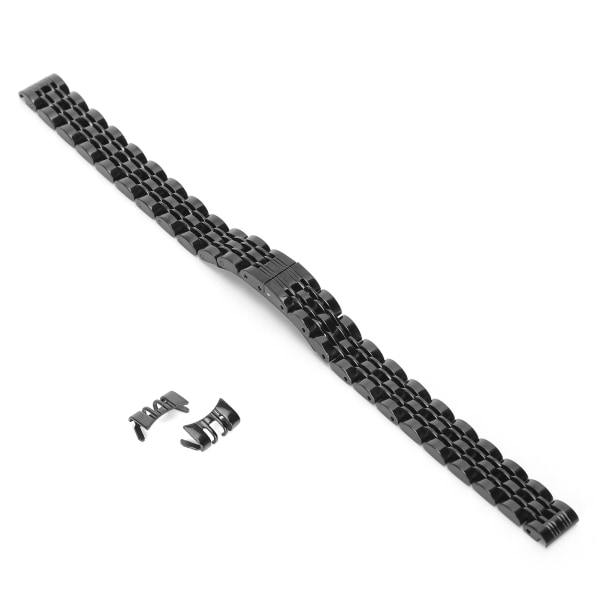 10 mm rostfritt stålarmband för klocka, ersättningsarmband, tillbehör för urmakare (svart)
