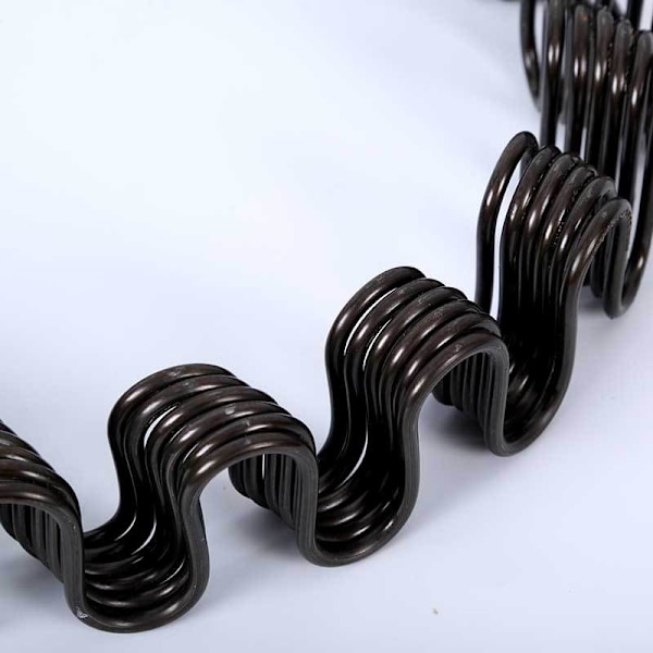 1 zigzag fjeder Serpentin spændingsfjeder bue fjeder flad fjeder balancekrog Spænde fjederklemme Reparationssofa Elastisk (60cm + 2 klemmer + 6 søm)