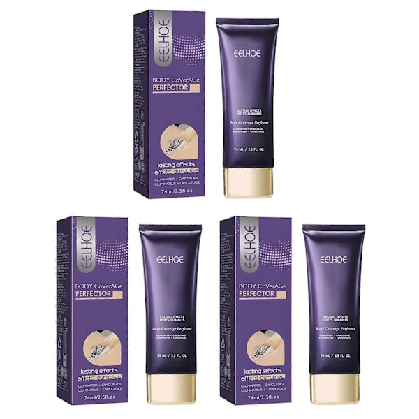 Body Coverage Perfector, Vanntett Tatoveringsdekkende Sminke, Høypigmentert Kroppskorrigering 3 stk