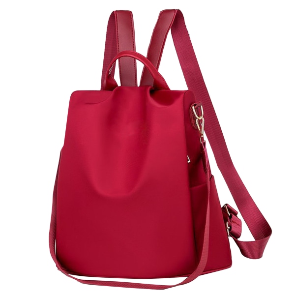 Justerbar ryggsäck för kvinnor Vattentät Fashionabla elegant axelväska för bokväska Paraply Burgundy 31