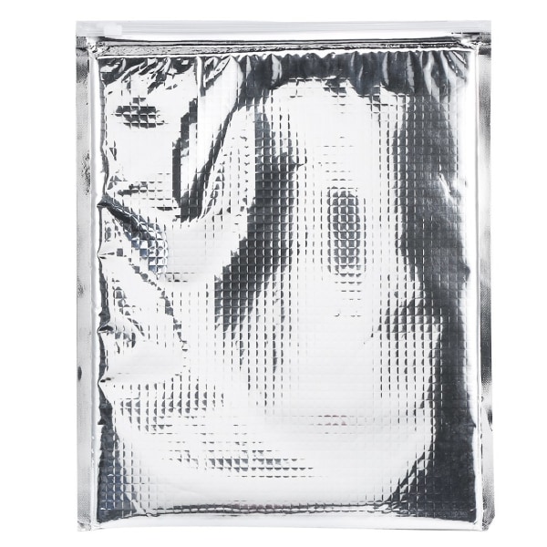 5-pack set aluminiumfolie isolerad matförvaringsväska termisk kylväska silver (35 * 40cm)