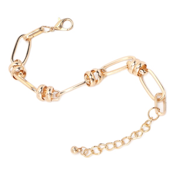 YQ Kedjebracelett Legering Guld Armband Enkelt Oval Ihålig Armband Smycken för Kvinnor