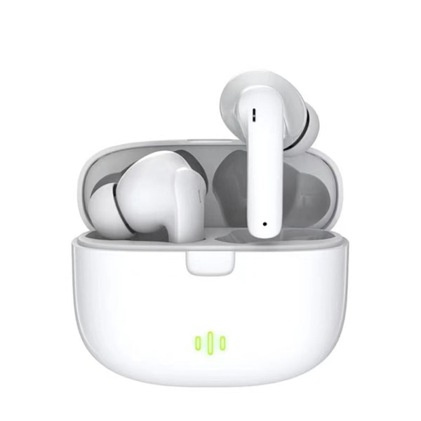 Fullt trådlös Pro TWS Bluetooth Stereo In-Ear-hörlurar USB-C Vit White