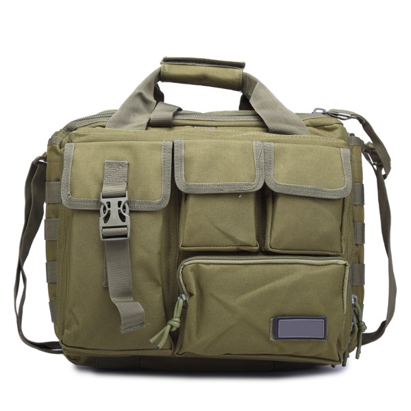 Outdoor Messenger Bag Vandtæt Oxford Cloth Bærbar Taske til 14 Tommer Computer Bjergbestigning Vandregrøn