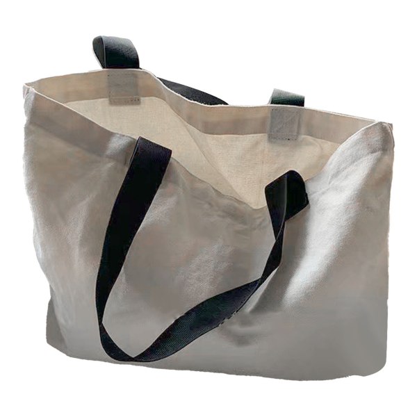 Kangaslaukku yksivärinen suuri kapasiteetti, kulutusta kestävä kevyt kouluostoksille Päivittäistavarakauppa Kannettava Valkoinen Vapaa koko