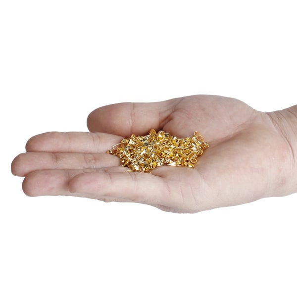 300 st / påse hängen connector klämma klämmor smycken fynd legering bails (guld)