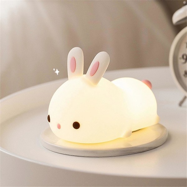 Baby Sleep Med LED Søt 7 Fargers Klapp Lampe Nattlampe pp397 GS A
