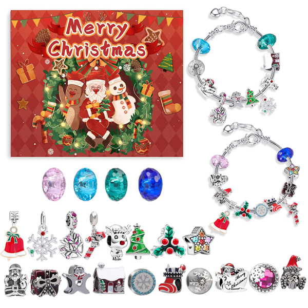 YQ Children Bracelet Making Kit Gift Box DIY Crafts Arts Christmas Present Stocking Stuffers for Girls Kids Type 2