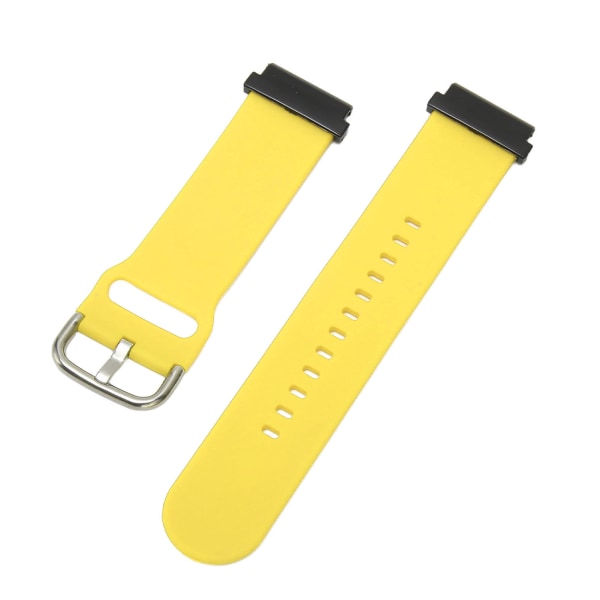 YQ 22mm silikone urrem til smartwatch - sportsurrem til Garmin Fenix 7 6 5 - gul