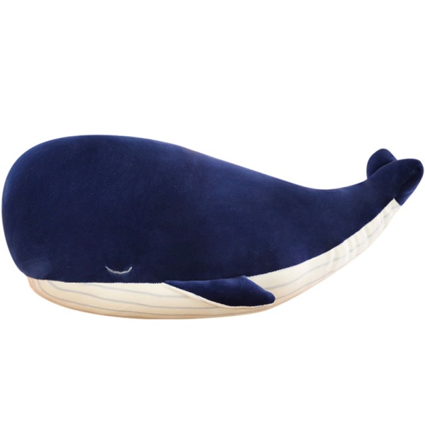 Pehmovalas nukke syvänmeren valkohai iso sininen valashai pehmolelu tummansininen 45 cm