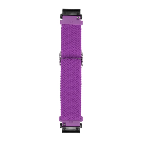 YQ Watch Band Flettet Nylon Størrelse Justerbar Watchband Watch Strap til Garmin Fenix 7S 6S 5S Lilla