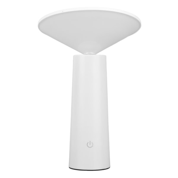 LED-bordlampe, oppladbar, berøringskontroll, skrivebordslampe, justerbar, øyebeskyttende lampe med batteri, hvit