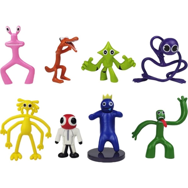 BULIKEJI 8-delade set Rainbow Friends Action Figur Leksaker Spelpresenter för barn Presenter