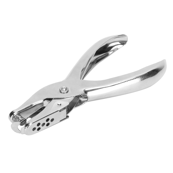 Steel Round Hole Puncher Pliers Home Office Leather Strap Notepad Hole Punching Tool