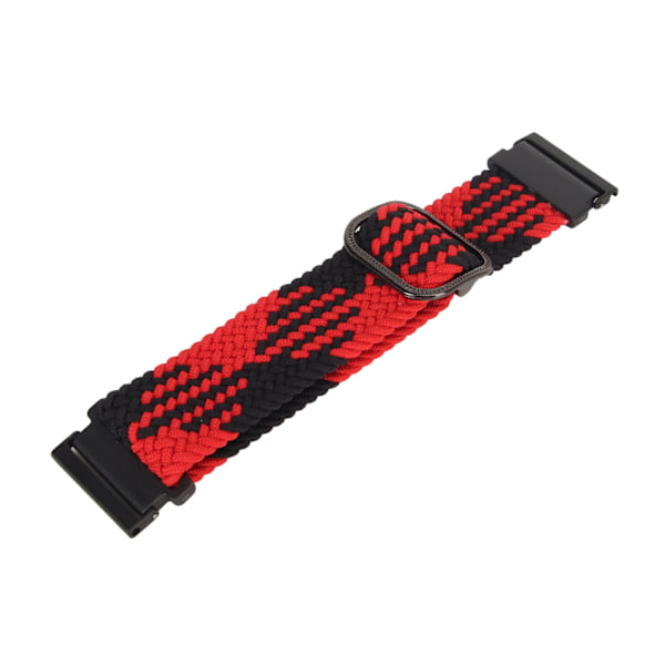 YQ Flätad nylon sportklockarmband justerbart ersättningsklockarmband för Spartan Hr Baro rödaktig svart