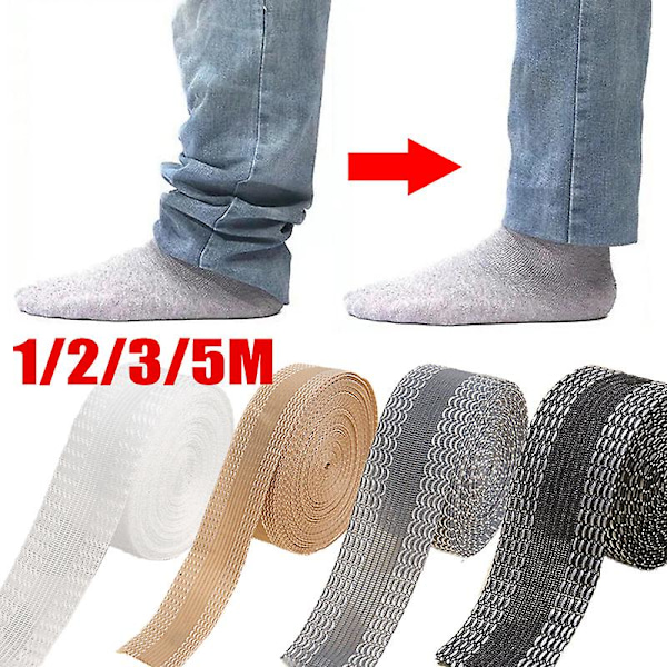 Självhäftande tejp för byxor Benfåll Uppläggning Sömnadstejp Stryktejp Byxor Jeans Kläder Längd Förkortning Svart 1m Black 2m