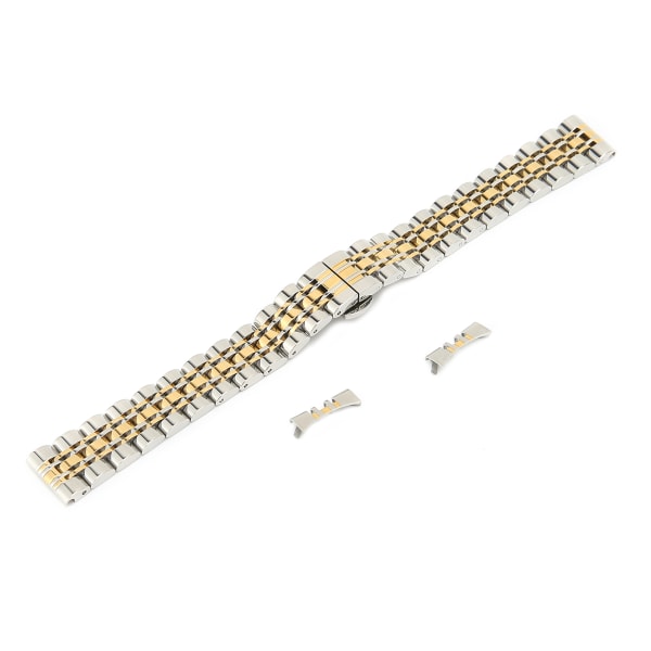 YQ Professional Replacement Watch Band Length Adjustable Watch Strap Accessory Parts Golden16mm / 0.63in