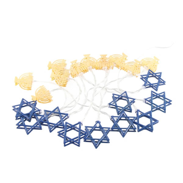 LED Hanukkah String Lights Hexagonal Star Fairy Light 3 Meters 20 LED Decoration Lights