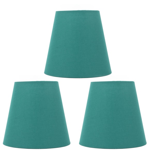 YQ 3pcs Cloth Fabric Lampshade Innovative E14 Intervention Type Modern Fabric Lampshade Dust Cover for Bedroom Bedside Dark Green