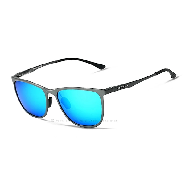 VEITHDIA Retro Aluminium Magnesium Mærke Solbriller Mænd Polariseret Linse Vintage Briller Tilbehør Solbriller Til Mænd 6623 Sort Original Pakke Blue